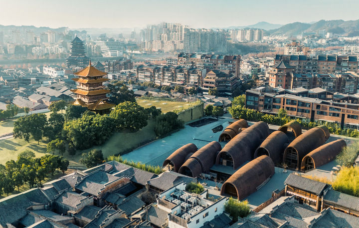 2025年1月17日拍摄的景德镇陶阳里历史文化街区（无人机照片）。